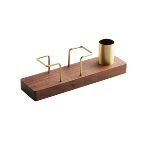 Tarjetero de nombre de madera y metal rústico natural de último diseño, tarjetero de metal decorativo personalizado al menor costo - Product Image 4