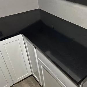 Carreaux de marbre noir naturel fini antique au design moderne Comptoir de cuisine pour mur et sol pour villa Produit en granit - Product Image 1