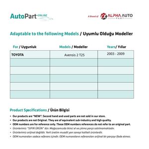 Pignon de rétroviseur pliable 2.1 cm pour Toyota Avensis 2 T25 - Product Image 2