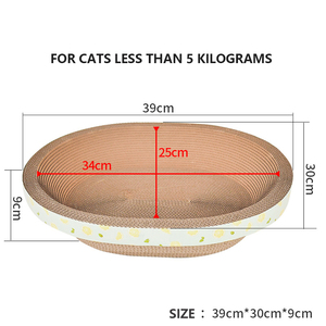Oval Cardboard <span class=keywords><strong>Cat</strong></span> Scratcher Bett und <span class=keywords><strong>Lounge</strong></span>, langlebiges Wellpappen-<span class=keywords><strong>Scratch</strong></span>-Pad für Innen katzen, Klauen-Schleif spielzeug im Skateboard-Stil - Product Image 2