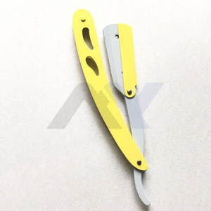 Maquinilla de afeitar profesional para peluquero, hoja reemplazable única, acero inoxidable dorado/plateado, maquinilla de afeitar de etiqueta privada para hombres, OEM - Product Image 5