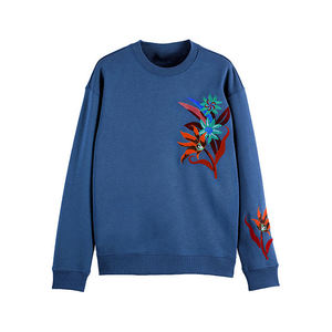 Sweat-shirt ras du cou imprimé bouffant brodé en coton personnalisé de haute qualité pour hommes sweats vierges surdimensionnés en éponge française pour hommes - Product Image 4