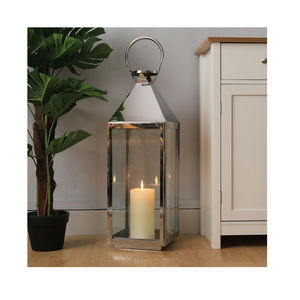 Hot Selling Vintage Stainless Steel Candle Holder Clear Glass Jar Customized Size Luxury Home Decor New Arrival Metal <b>Lantern</b> - Product Image 1