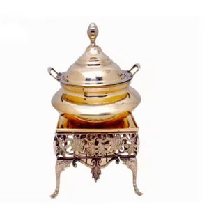 Gold Chaffing Dish Buffet Catering Party Events Warmer Platos para servir en precio al por mayor Buffet Warmer By Indian Metal World - Product Image 6