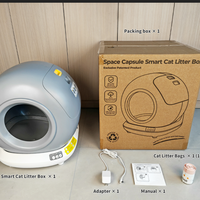 Bac à litière intelligent entièrement automatique pour chats avec contrôle des odeurs, nettoyage facile, design écologique