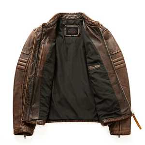 Chaqueta de Motociclista de Piel de Oveja de Lana de Alta Calidad Estilo Urbano para Hombre, Diseño de Camuflaje en Todos los Colores, Personalizable, para Invierno - Product Image 1