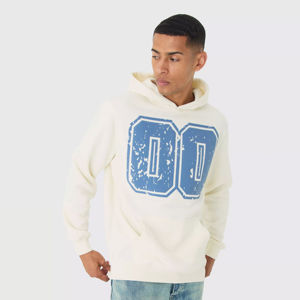 Sweat à capuche boxy en coton surdimensionné à épaules tombantes Streetwear Pull à capuche pour hommes Vêtements Respirant Sweats à capuche pour hommes Service OEM - Product Image 2