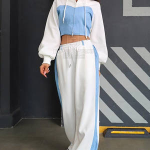 Conjunto Deportivo de Invierno para Mujer, de Alta Calidad, Estilo Casual, con Cierre, Capucha, 2 Piezas, 100% Algodón Ecológico y Transpirable - Product Image 3