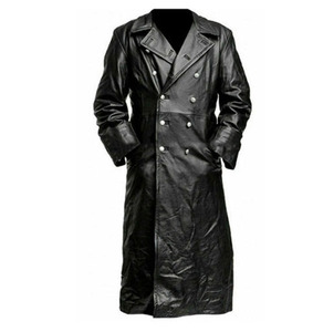 Customized Curious Black Leather Coat for Men Real Leather <b>Jacket</b> for Men Factory Price Best Quality - Product Image 6