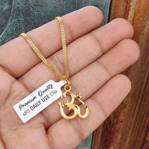 ล็อกเกตชุบทองขนาดเล็กหนึ่งกรัมพร้อมโซ่ที่สวยงามล็อคเก็ตทางศาสนาสวมใส่ทุกวัน - Product Image 5