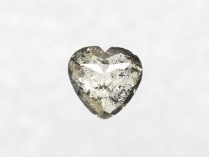 1.00 CT Naturel Coeur Coupe Sel et Poivre Lâche Diamant Unique Bagues de Fiançailles et de Mariage - Product Image 5