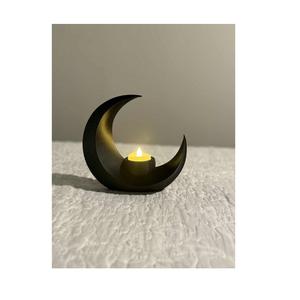 Decoración para el Festival del Eid, Mesa Festiva, Vela Eid Mubarak, Luna y Estrella, Portavelas de Mesa para Ramadán - Product Image 4