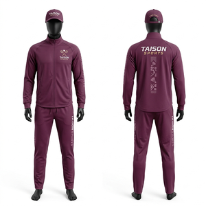 Survêtement de badminton pour homme, haute qualité, polyester et élasthanne 300 gsm, doux et extensible, noir pêche, panneau contrastant, broderie personnalisée. - Product Image 4