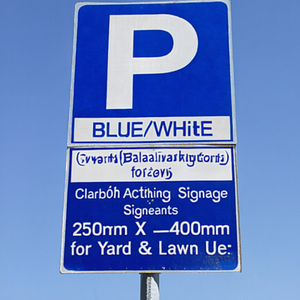 Señalización de Estacionamiento de Plástico Azul/Blanco para Alquileristas, 250 mm x 400 mm, para Uso en Patios y Jardines - Product Image 2