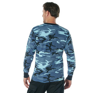 Sweat-shirt oversize à col rond pour homme, vêtements à manches longues en coton thermique et polyester, sweat-shirts camouflage. - Product Image 3