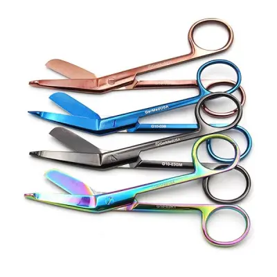 Premium Stainless steel Titanium color lister bandage scissor color printed nurse scissor multi color scissor medical Scissor