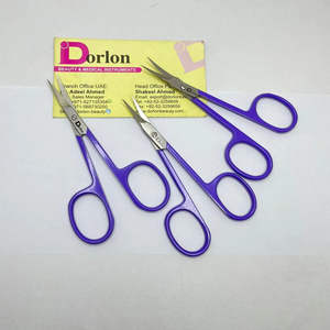 Ciseaux à ongles personnalisés de couleur violette avec pointe en forme de flèche, ciseaux à ongles à lame courbée, ciseaux à cuticules russes tranchants - Product Image 1