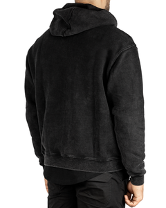 Sudadera con Capucha Negra Extra Grande de Primera Calidad, Lavada a la Piedra, Estilo Vintage, para Hombre, Sudadera con Capucha Lavada al Ácido - Product Image 2