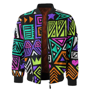 Veste bomber imprimée de haute qualité pour homme et femme, vêtements de sport d'hiver, col montant, séchage rapide, respirante, écologique - Product Image 1