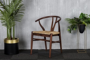 เก้าอี้ไม้หรูหรากลางศตวรรษที่นั่งหวายทนทานสไตล์ยุโรปที่นั่งสบายสำหรับบ้านและห้องนั่งเล่นพื้นที่ - Product Image 6