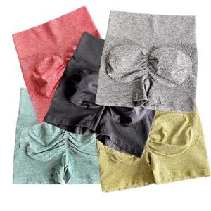 กางเกงขาสั้นเอวสูงไซส์ใหญ่พิเศษสำหรับผู้หญิงกางเกงขาสั้นออกกำลังกายเล่นโยคะแนวสตรีททรงสูงกระเป๋านักขี่จักรยานฟิตเนส XS - Product Image 5