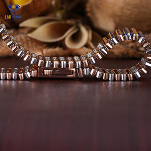 Bracelet diamant en or rose 18 carats Style classique 0.73 CT rond taille brillante CVD/HPHT IGI certifié pour cadeau de fête de fiançailles - Product Image 3