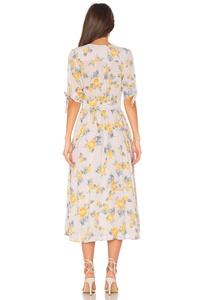 Robe longue maxi en mousseline de soie à imprimé floral pour femme, col halter, manches respirantes, idéale pour les soirées, les fêtes, la plage, les vacances, robe de soleil - Product Image 3