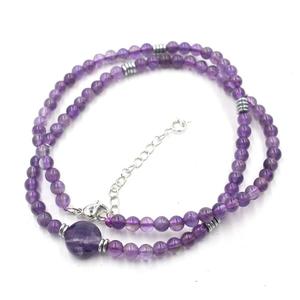 Wholesale fashionable and simple crystal stone round <b>Beaded</b> <b>Necklaces</b> - Product Image 6
