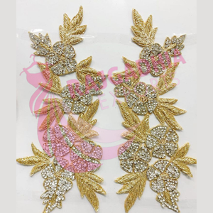 Parche bordado con cuentas 3D personalizado 1/6, forma de flor con apliques en tela de fieltro para camisas y sombreros - Product Image 5