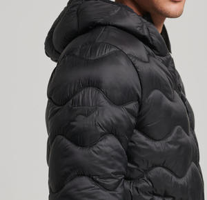 เสื้อแจ็คเก็ตพัฟเฟอร์มีฮู้ดไซส์ใหญ่แบบซิป ยูนิเซ็กส์ สไตล์ฮิปฮอป คอจีน สีพื้น แฟชั่นฤดูหนาว ระบายอากาศได้ดี มีโลโก้ด้านหน้า - Product Image 6