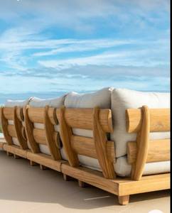 Conjunto de Muebles de Jardín Modernos de Teca para Patio, Terraza, Villa, Hotel, Sofá de Exterior para Ocio, Resistente a la Intemperie - Product Image 2