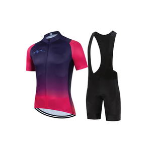 Uniformes de Ciclismo Personalizados de Primera Calidad, Conjunto Corto Transpirable de Secado Rápido para Hombre con Logotipo Personalizado y Tela de Spandex/Poliéster - Product Image 1
