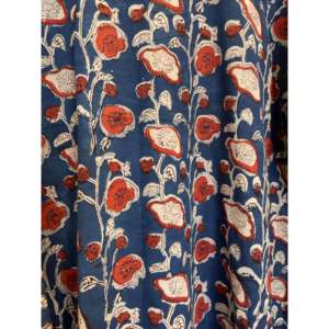 INDIGO VINE Ajrakh Top en Chiffon Taille Unique Imprimé Floral Tissu Viscose - Product Image 5