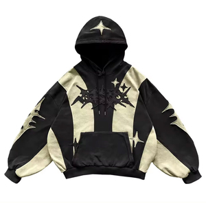 Nouvel arrivage de sweats à capuche en coton mélangé vieilli surdimensionné en éponge française sweat à capuche zippé lavé à l'acide et délavé au soleil - Product Image 3