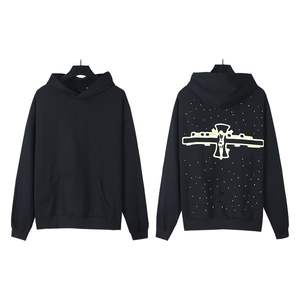 เสื้อฮู้ดดี้โอเวอร์ไซส์ลายดาว NFC รุ่นพรีเมียม ผ้าฝ้าย 100% ซักแล้ว ลายเพ้นท์มือ สไตล์สตรีท ฮิปฮอป สำหรับฤดูใบไม้ร่วง ขายส่ง - Product Image 5