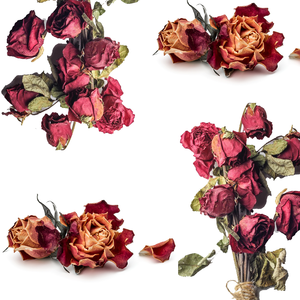 Flor de Rosa seca | Pétalos rojos de colores ricos para DIY de tóner facial - Product Image 1