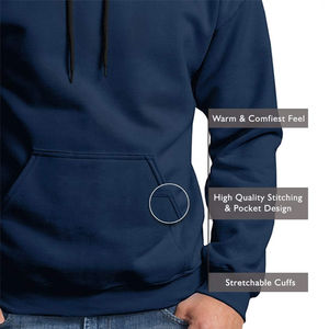 Fábrica de sudaderas con capucha para hombre, suministro OEM, sudaderas casuales 100% algodón, logotipo personalizado, ropa transpirable, producción a granel, compradores de todo el mundo - Product Image 6