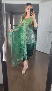 ชุดสูทผู้หญิงซาลวาร์สำหรับงานแต่งงานชุดเดรสลำลองสไตล์อินเดียออกแบบได้ตามต้องการ - Product Image 5