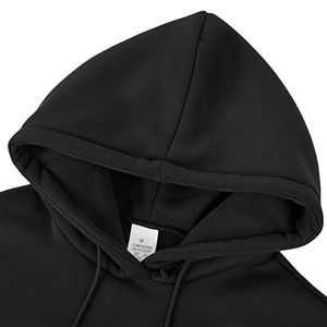 Sudaderas grandes de invierno para hombre Essentials personalizadas, ropa deportiva holgada de terciopelo pesado con capucha sólida y logotipo bordado en 3D - Product Image 3
