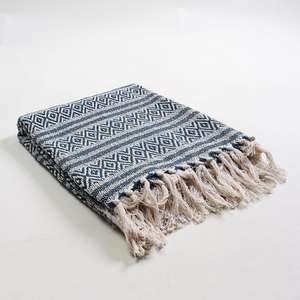 Jeté de canapé en coton de luxe 100% coton Doux et chaud Jeté rayé Collection Jeté en coton - Product Image 4