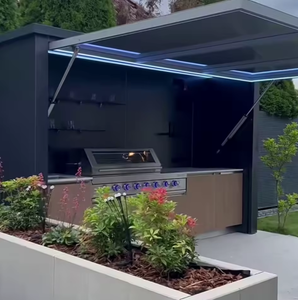 Cuisine extérieure Prima, îlot barbecue, armoires en acier inoxydable intégrées, grill résistant aux intempéries, grilles avec four à <span class=keywords><strong>pizza</strong></span>, cuisine extérieure - Product Image 1