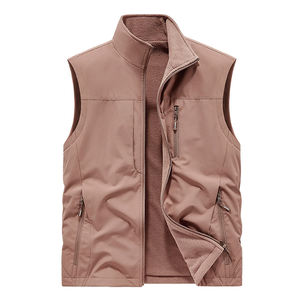 Gilet Softshell matelassé pour hommes adultes pour l'hiver couleur personnalisée sans manches fermeture éclair vers le haut imperméable coupe-vent gilet Soft Shell pour unisexe - Product Image 1