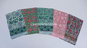 Juego de Bufandas Largas y Ligeras de Algodón Ecológico con Estampado Digital, Estolas con Diseño Floral Indio (22x72) - Product Image 4