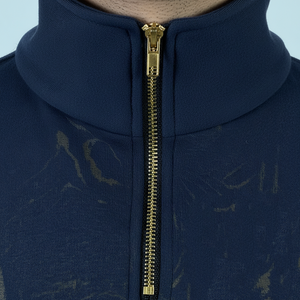 เสื้อสเวตเชิ้ตผู้ชายคุณภาพสูง ซิป ¼  ผ้าเฟรนช์เทอร์รี่ ย้อมสีพื้น 100% ผ้าฝ้าย ซับในระบายอากาศ ขายส่งเสื้อสเวตเชิ้ตพื้นฐาน - Product Image 6