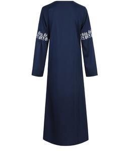 Custom Logo Islamic Abayas Moroccan <b>Kaftan</b> Hijab Embroidered <b>Long</b> Sleeve Muslim Arabic Islamic Abaya Hijab - Product Image 2