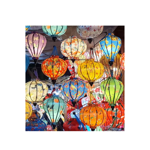 Silk <b>Lantern</b> for Mid Autumn Festival Outdoor Hanging Silk <b>Lantern</b> for Vintage Decoration From Vietnam 2024 - Product Image 1