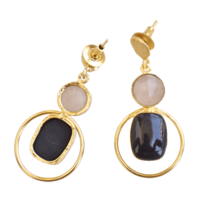 Pendientes Colgantes de Latón de Moda, Exportación de Piedras Semipreciosas Naturales, Latón Chapado en Rodio, Estilo Moderno, Premium, Listos para B2B - Product Image 5