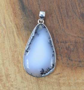 Colgante de diseñador hecho a mano de Plata de Ley 925 de ópalo dendrita para mujer, estilo Vintage, joyería fina, ajuste de bisel, tecnología de incrustaciones - Product Image 3