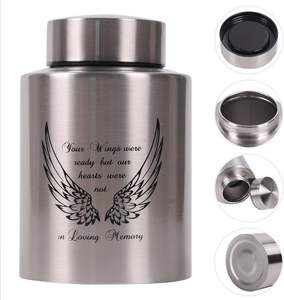Stainless Steel Medium Urns <b>for</b> Human <b>Ashes</b> Medium Sized Urns <b>for</b> <b>Ashes</b> Adult Male Female <b>Keepsake</b> Cremation Urns Custom Size - Product Image 2