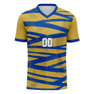 Camiseta de fútbol duradera transpirable ligera para hombres de manga corta OEM desgaste de fútbol de tarifa al por mayor - Product Image 2